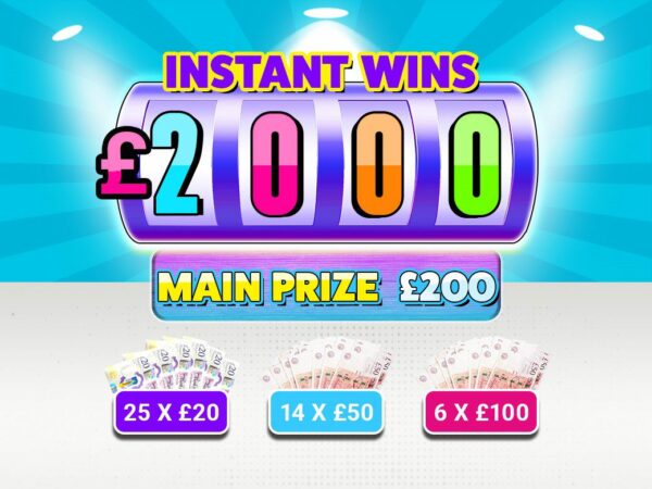 45 Instant Wins – £2,000 of Prizes – £200 Main Prize (18)